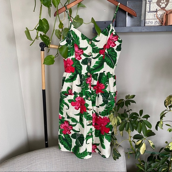 One Clothing Tropical Linen Dress - Picture 1 of 5